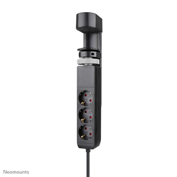 Neomounts DS22-840BL6 Tischsteckdose mit Klemme und USB-C- und USB-A-Anschlüssen - Schnellladung, 1,4 m, Drinnen, Typ F, Kunststoff, Schwarz, Power Delivery