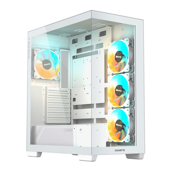 Gigabyte C500 PANORAMIC STEALTH, Midi Tower, PC, Weiß, ATX, Mini-ATX, Mini-ITX, Glas, Kunststoff, Stahl, Gaming