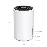 TP-LINK AXE5400 Tri-Band Mesh Wi-Fi 6E System, 3er Pack, Weiß, Intern, 670 m², 0 - 40 °C, -40 - 60 °C, 10 - 90%