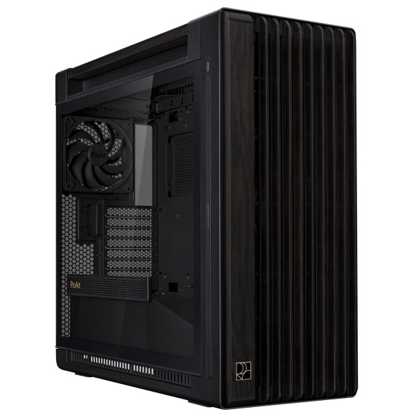ASUS ProArt PA602 Wood Edition, Midi Tower, PC, Schwarz, ATX, DTX, EATX, micro ATX, Mini-DTX, Mini-ITX, Holz, 19 cm