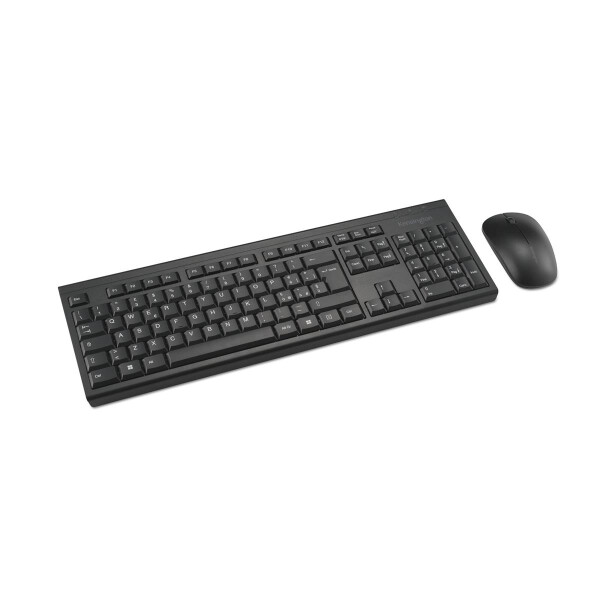 Kensington KM150 EQ Wireless Tastatur und Maus Set, Kabellos, RF Wireless, Membran Key Switch, QWERTY, Schwarz, Maus enthalten