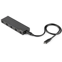 StarTech.com NVMe SSD Gehäuse - USB-C 10 Gbit/s auf M.2 NVMe oder M.2 SATA SSD - Externes M.2 PCIe/SATA NGFF SSD Aluminiumgehäuse - USB Type-C & USB-A Hostkabel - Unterstützt 2230/2242/2260/2280, SSD-Gehäuse, M.2, M.2, 10 Gbit/s, USB Anschluss, Schwarz