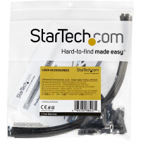 StarTech.com Sicherheitskabel - 20er Pack - Stahl - verstellbar, Kabelbinder, Flur, Schwarz