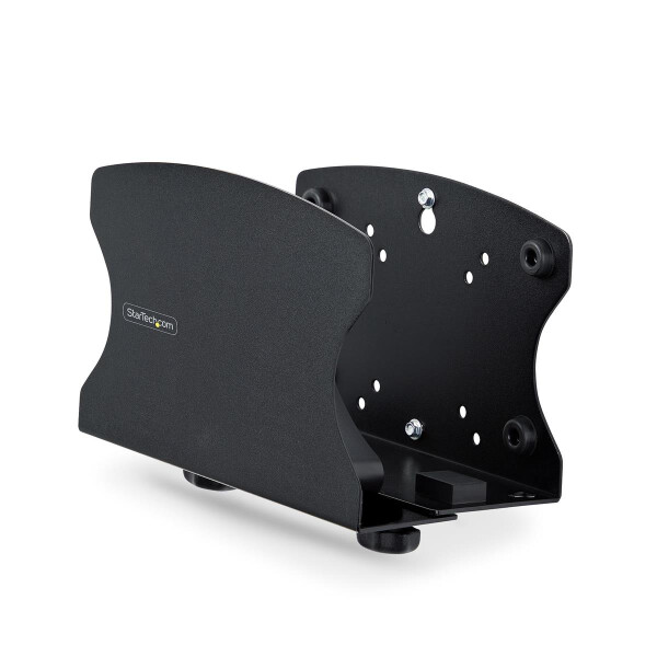 StarTech.com PC-Wandhalterung, für Computer bis zu 18 kg, werkzeuglos Verstellbare Breite (50 bis 200 mm), PC Wandmontage für Mini PC/Tower, Computer Wand-/Schreibtischhalterung, CPU-Halterung für Wandmontage, Desktop, 18 kg, Schwarz, Kunststoff, Gummi, S
