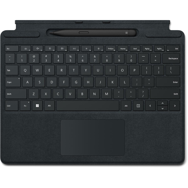Microsoft Surface Pro Signature Keyboard w/ Slim Pen 2, Schweiz, Touchpad, Microsoft, Surface Pro 10 Surface Pro 9 Surface Pro 8 Surface Pro X, Schwarz, Black