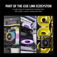 Corsair iCUE LINK LX120-R RGB, Ventilator, 12 cm, 2400 RPM, Weiß