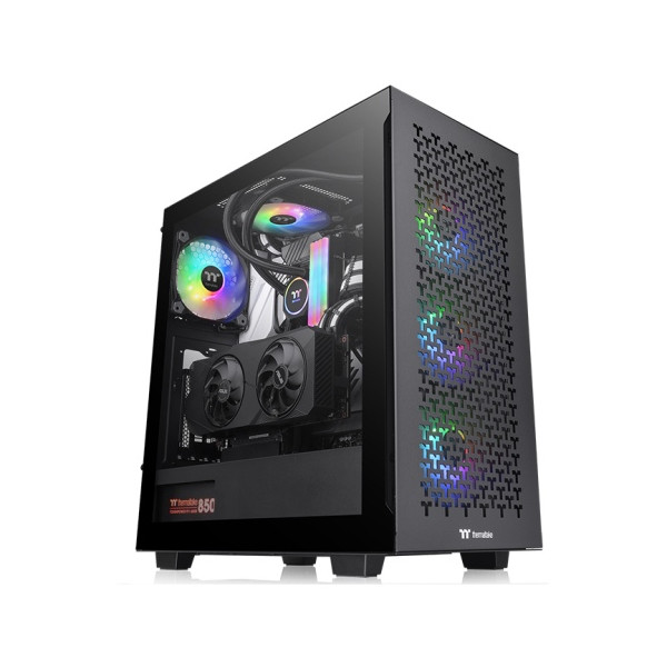 Thermaltake CA-1S3-00M1WN-03, Midi Tower, PC, Schwarz, ATX, micro ATX, Mini-ITX, SPCC, 16 cm