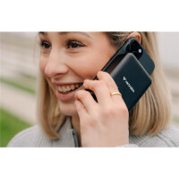 Verbatim Charge n Go Essentials, 20000 mAh, Quick Charge 3.0, Kabelloses Aufladen, 50 W, Schwarz