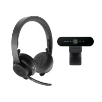 Logitech Zone Wireless UC, Persönliches Videokonferenzsystem, 4K Ultra HD, 90 fps, 5x, Graphit