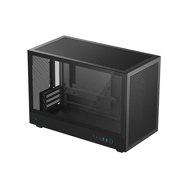 Deepcool CH260, Micro Tower, PC, Schwarz, micro ATX, Mini-ATX, Mini-ITX, Acrylnitril-Butadien-Styrol (ABS), SPCC, Gehärtetes Glas, 17,4 cm
