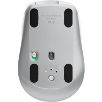 Logitech MX Anywhere 3S for Mac, rechts, Laser, RF Wireless + Bluetooth, 8000 DPI, Silber, Weiß