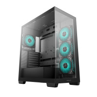 Deepcool CG580 4F, Midi Tower, PC, Schwarz, ATX, ITX, micro ATX, Acrylnitril-Butadien-Styrol (ABS), SGCC, Gehärtetes Glas, Gaming