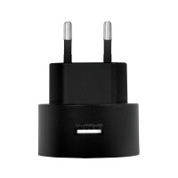 LogiLink USB Steckdosenadapter, 1x USB-Port für Fast Charging, 10,5W, Drinnen, AC, 5 V, Schwarz
