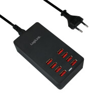 LogiLink PA0140, Drinnen, AC, 5 V, Schwarz