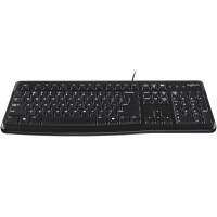 Logitech Keyboard K120 for Business, Volle Größe (100%), Kabelgebunden, USB, Schwarz