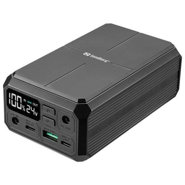 SANDBERG Laptop Powerbank 27000 PD100W, 27000 mAh, Kabelloses Aufladen, 3,7 V, Schwarz