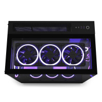 NZXT H9 Elite, Midi Tower, PC, Schwarz, ATX, micro ATX, Mini-ITX, Edelstahl, Gehärtetes Glas, 16,5 cm