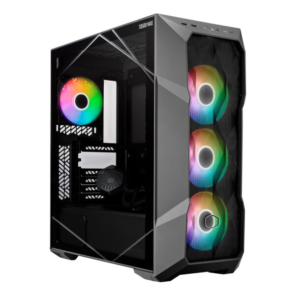 Cooler Master TD500 MAX, Full Tower, PC, Schwarz, ATX, micro ATX, Mini-ITX, Kunststoff, Stahl, Gehärtetes Glas, Multi
