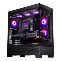 Phanteks XT View, Tower, PC, Schwarz, ATX, EATX, micro ATX, Mini-ITX, Acrylnitril-Butadien-Styrol (ABS), Stahl, Gehärtetes Glas