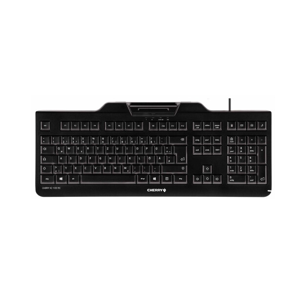 Cherry KC 1000 SC, Volle Größe (100%), Kabelgebunden, USB, AZERTY, Schwarz
