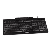 Cherry KC 1000 SC, Volle Größe (100%), Kabelgebunden, USB, AZERTY, Schwarz