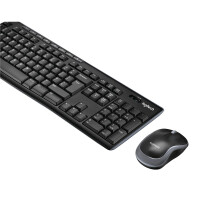 Logitech MK270, Volle Größe (100%), Kabellos, RF Wireless, QWERTY, Schwarz, Maus enthalten