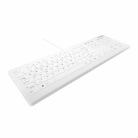 Cherry AK-C8112, Volle Größe (100%), Kabelgebunden, USB, Scherenschalter, AZERTY, Weiß