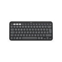 Logitech Pebble Keys 2 K380s, Mini, Kabellos, RF Wireless + Bluetooth, Scherenschalter, QWERTZ, Graphit