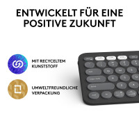 Logitech Pebble Keys 2 K380s, Mini, Kabellos, RF Wireless...