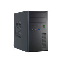 Chieftec XT-01B-350GPB, Mini Tower, PC, Schwarz, micro ATX, SECC, 14 cm