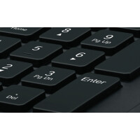 Logitech K280E Pro f/ Business, Volle Größe (100%), Kabelgebunden, USB, QWERTY, Schwarz