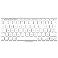 Logitech 920-012965, Mini, Kabellos, Bluetooth, Scherenschalter, QWERTZ, Weiß