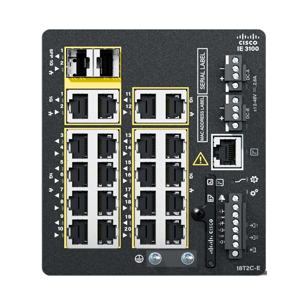 Cisco Catalyst IE3100, Managed, L2/L3, Gigabit Ethernet (10/100/1000), Rack-Einbau