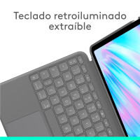 Logitech Combo Touch, QWERTY, Spanisch, Trackpad, 1,8 cm,...