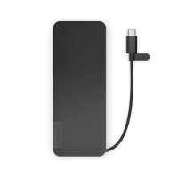 Lenovo 4X11N40212, Kabelgebunden, USB 3.2 Gen 1 (3.1 Gen 1) Type-C, 65 W, Schwarz, Eclipse Black, MicroSD (TransFlash), SD