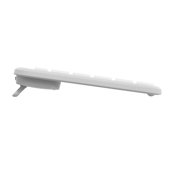 Logitech Signature Slim K950, Volle Größe (100%), Kabellos, RF Wireless + Bluetooth, Scherenschalter, QWERTZ, Weiß