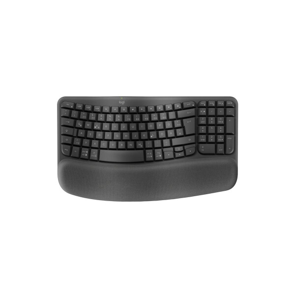 Logitech 920-012283, Volle Größe (100%), Kabellos, RF Wireless + Bluetooth, Membran Key Switch, QWERTZ, Graphit