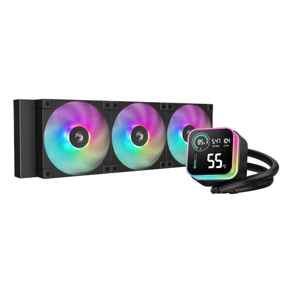 Deepcool LQ360, Flüssigkeitskühlung, 12 cm, Schwarz