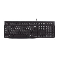 Logitech K120, Kabelgebunden, USB, QWERTY, Schwarz