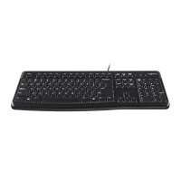 Logitech K120, Kabelgebunden, USB, QWERTY, Schwarz