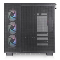 Thermaltake View 380 XL TG ARGB, Midi Tower, PC, Schwarz, ATX, micro ATX, Mini-ITX, SPCC, Gehärtetes Glas, Gaming