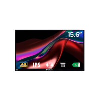 Verbatim 32238, 39,6 cm (15.6"), 3840 x 2160 Pixel, 4K Ultra HD, LCD, 6 ms, Schwarz