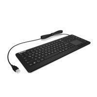 KeySonic KSK-6231INEL, Volle Größe (100%), Kabelgebunden, USB, Mechanischer Switch, QWERTY, Schwarz