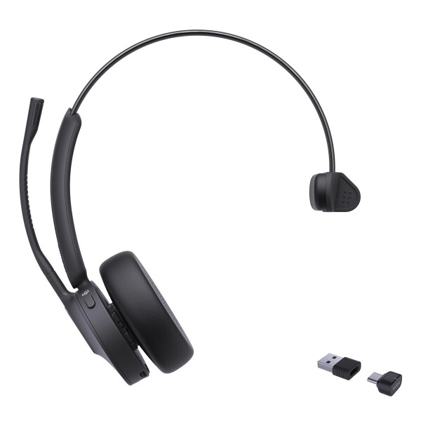 Yealink BH70 Mono Teams USB-C/A Headset, Kabellos, 20 - 20000 Hz, Büro/Callcenter, 91 g, Kopfhörer, Schwarz