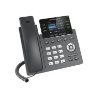 Grandstream GRP2613, IP-Telefon, Schwarz, Kabelgebundenes Mobilteil, Im Band, Außerhalb des Bandes, SIP-Info, 4 Zeilen, 2000 Eintragungen