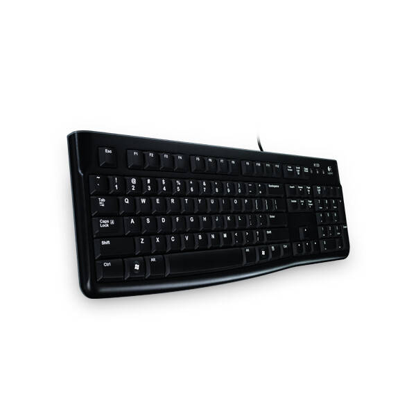 Logitech Keyboard K120 for Business, Volle Größe (100%), Kabelgebunden, USB, QWERTZ, Schwarz