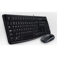 Logitech Desktop MK120, Kabelgebunden, USB, QWERTY,...