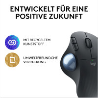 Logitech ERGO M575S, rechts, Trackball, RF Wireless +...