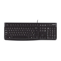 Logitech K120, Kabelgebunden, USB, QWERTY, Schwarz
