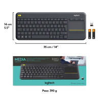 Logitech K400 Plus, Volle Größe (100%),...
